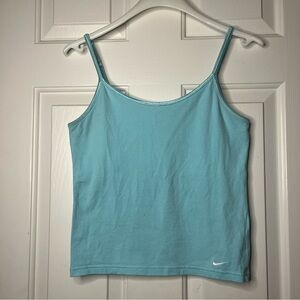 Nike Women's Light Blue Camisole Tank Top w/ built in Shelf Bra and Elastic Band